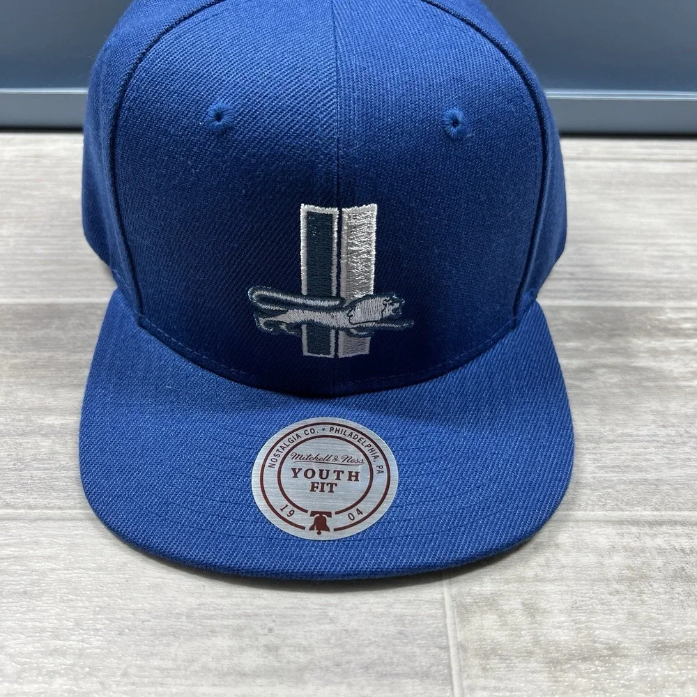 Youth Mitchell & Ness Blue‎ Detroit Lions Gridiron Classics Ground Snapback Hat